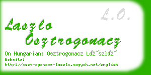 laszlo osztrogonacz business card